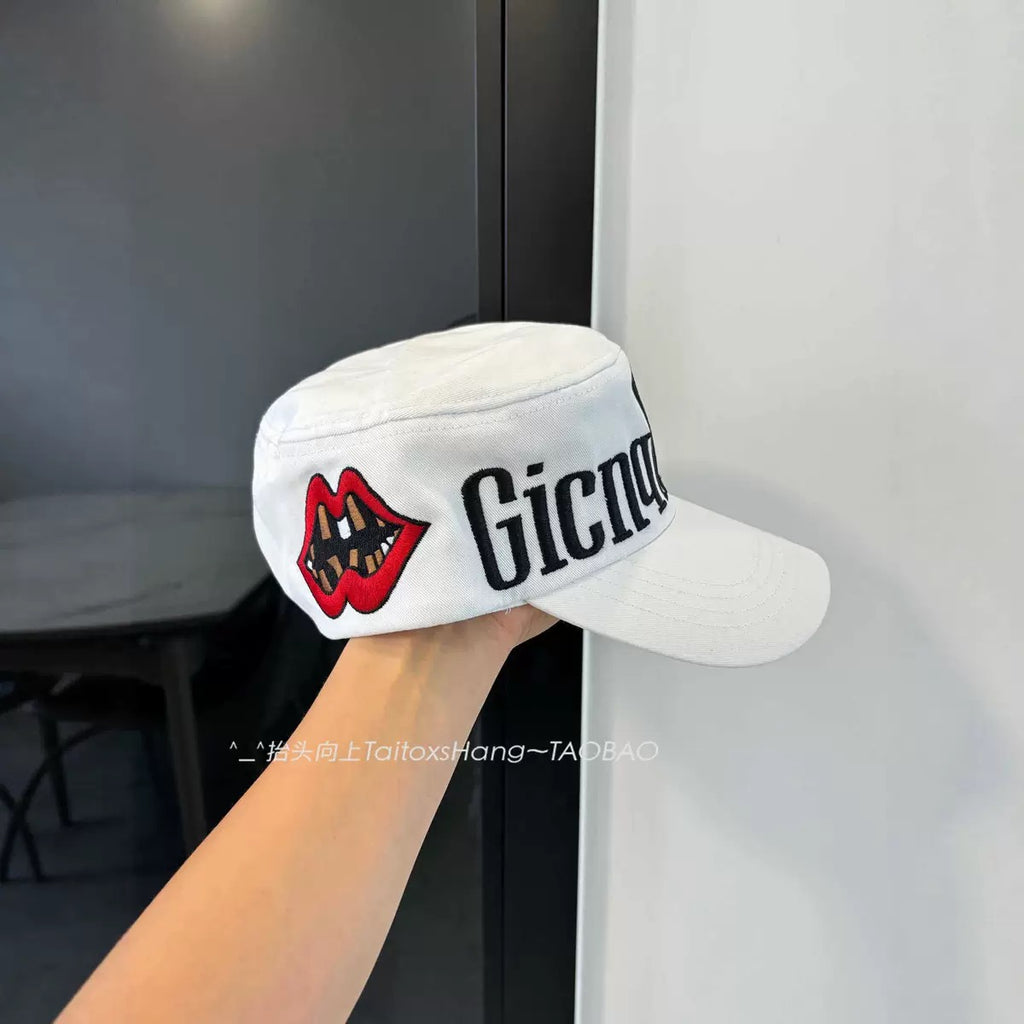 Y2K Wide Brim Embroidery Baseball Cap