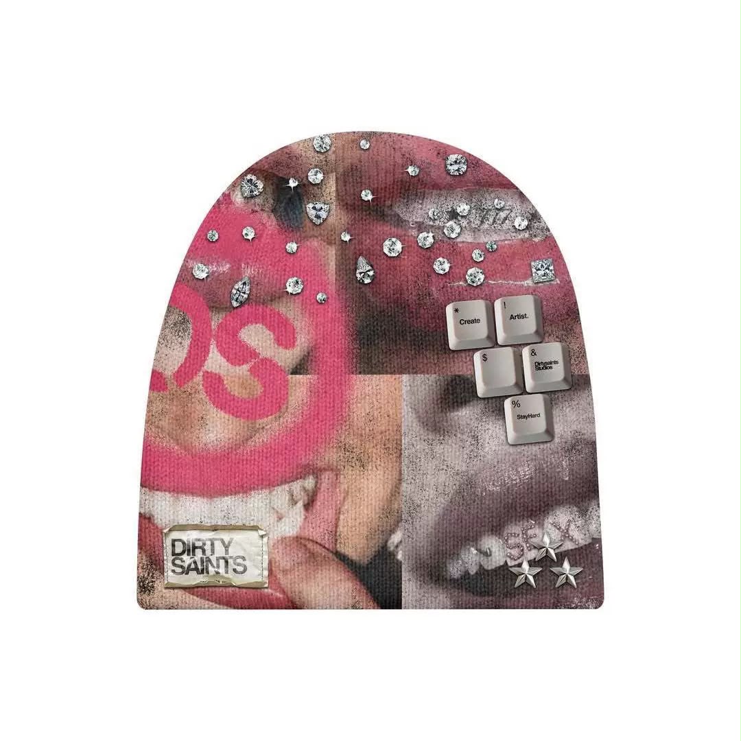 Y2K Subculture Patchwork Beanie